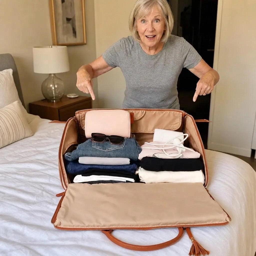Opens flat — for dresses & delicates, crease-free